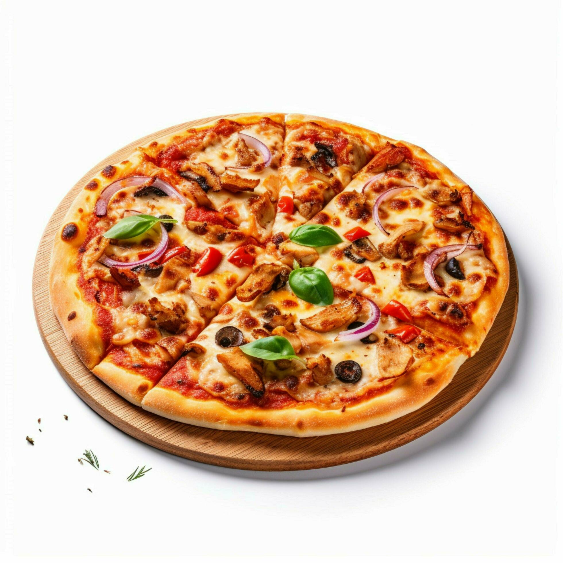 Pizza on White Background